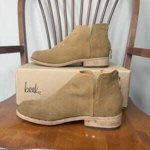 Beek Falcon Boots Chestnut Suede Booties NWB Brown Leather NWT Women’s Sz 7.5